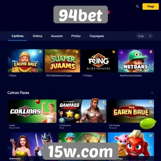 Oferta de jogos e variedade na plataforma 94bet